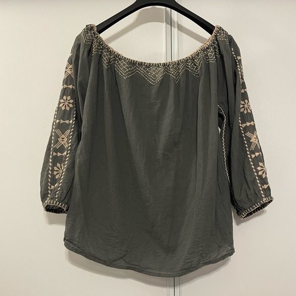 Bohemian World Market top made in India, O/S🩶 - Picture 7 of 11